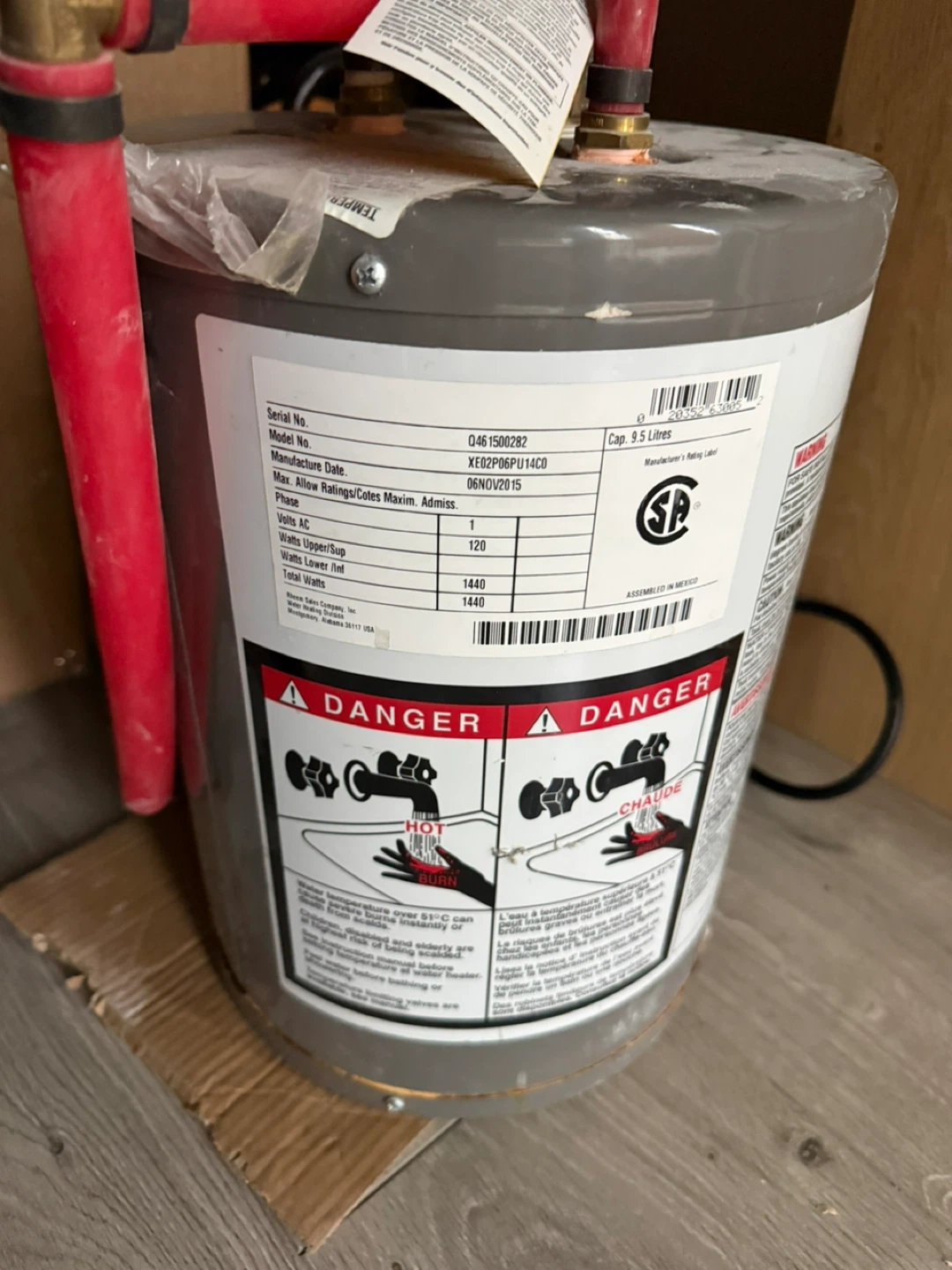 Water Heater 9.5 Litres