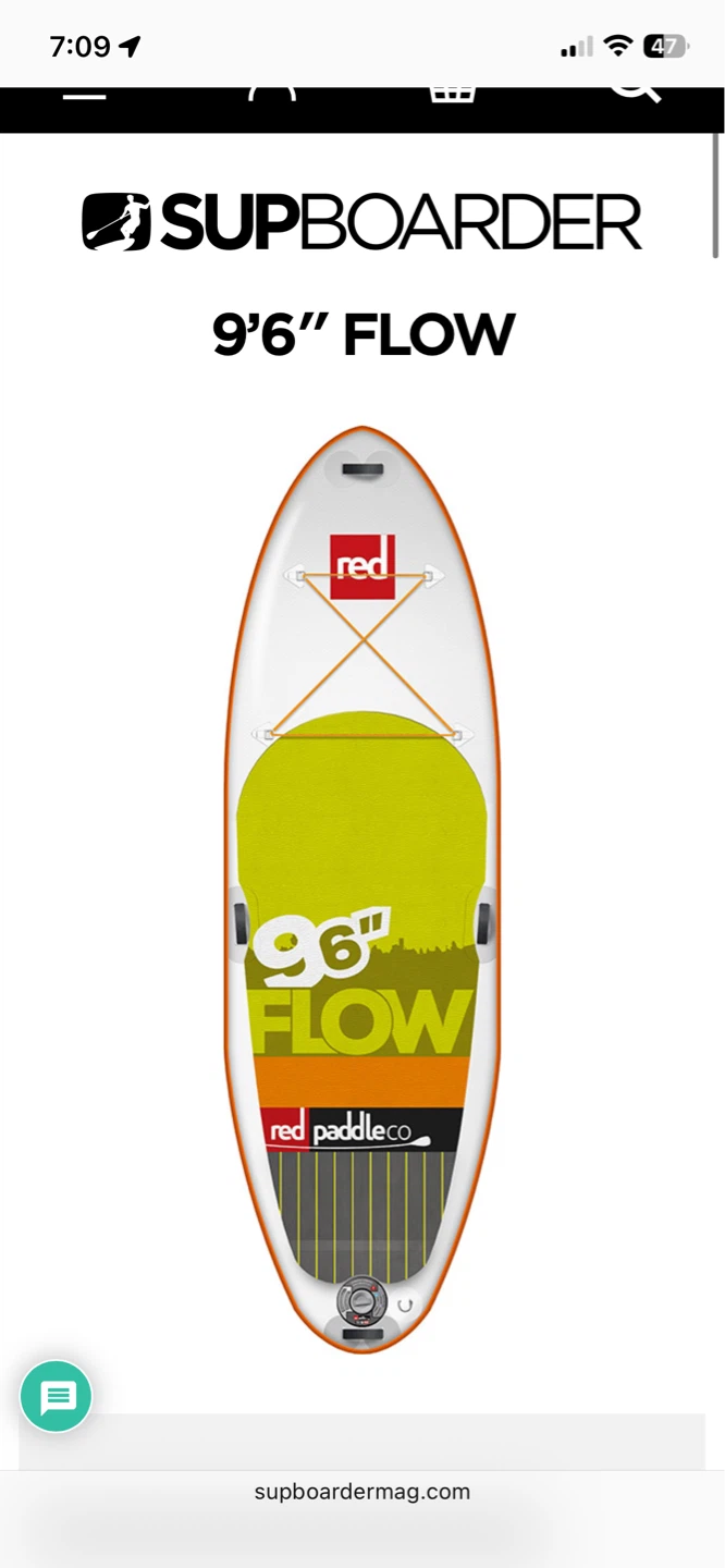 Red Paddle Co 9'6" Flow Stand Up RIVER Paddleboard