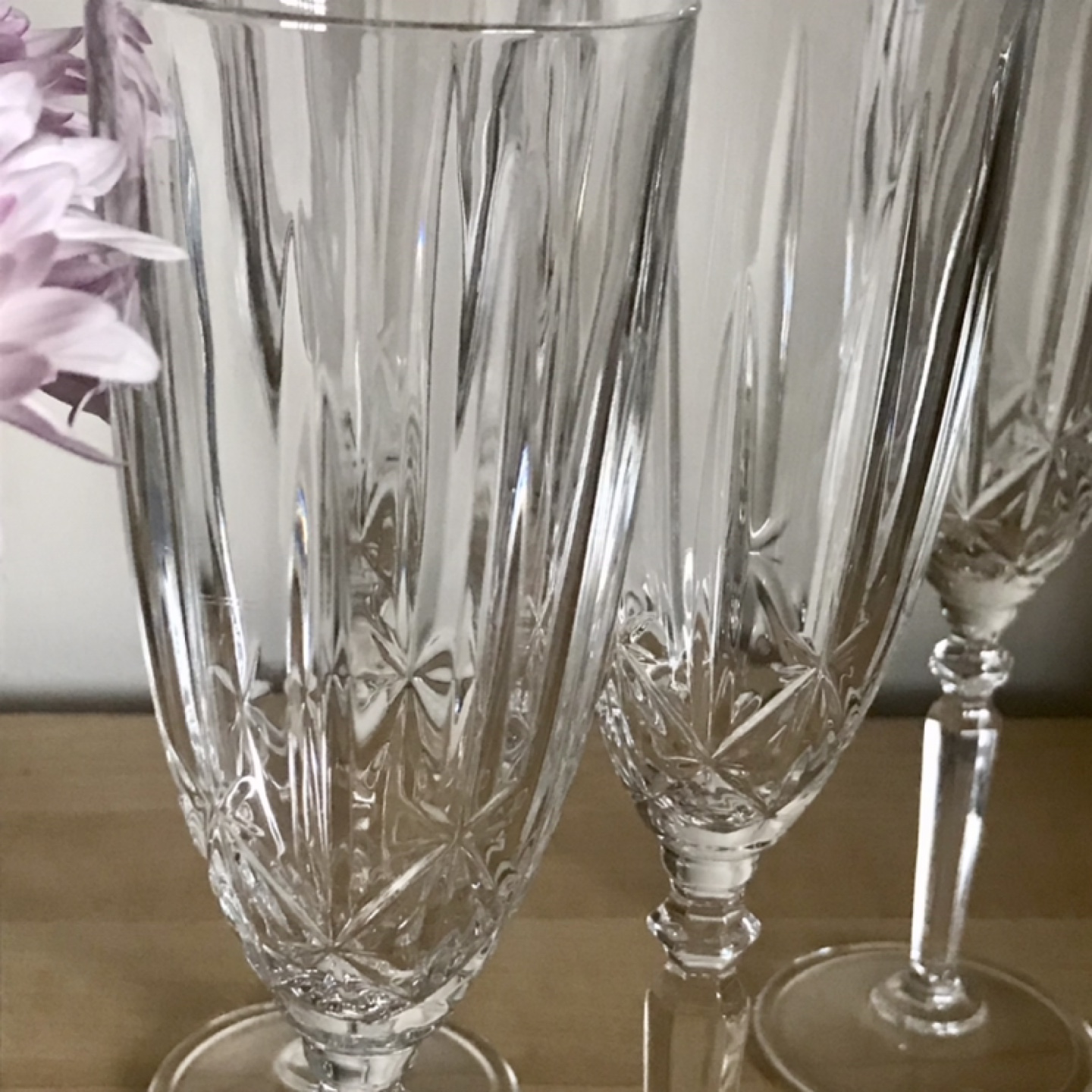 🥂 Gorgeous Set of Italian Crystal Champagne Flutes/Glasses - photo 5