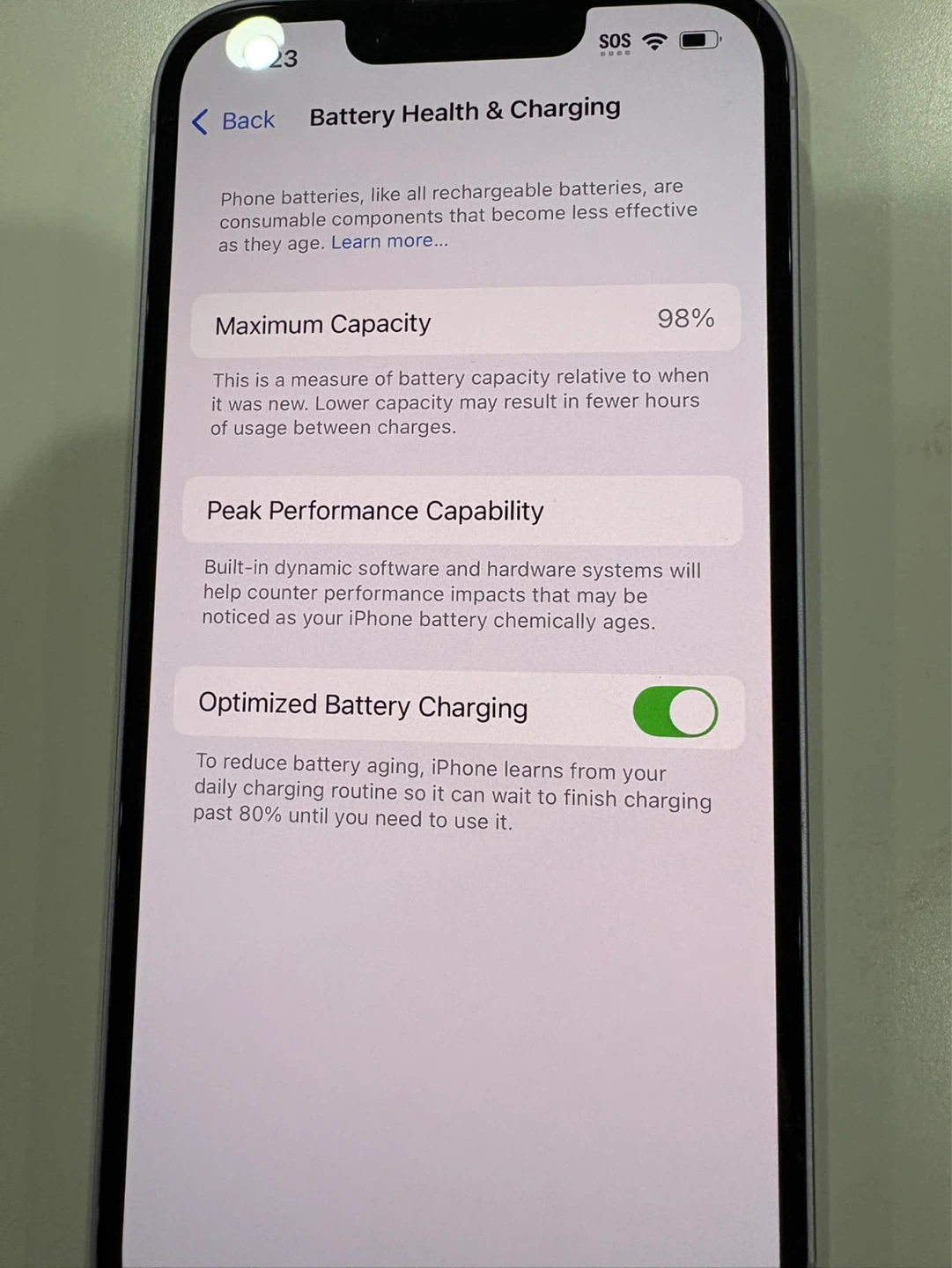 iPhone 14 Purple 128GB - 98% Battery Health - Unlocked - photo 4