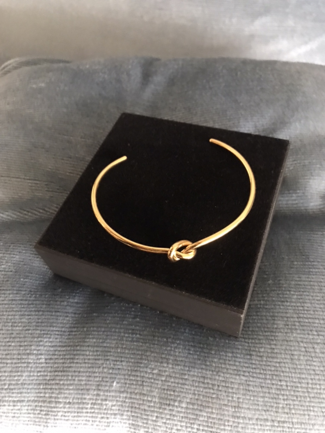 Twist Knot Stainless Steel Cuff Bracelet - Gold Color