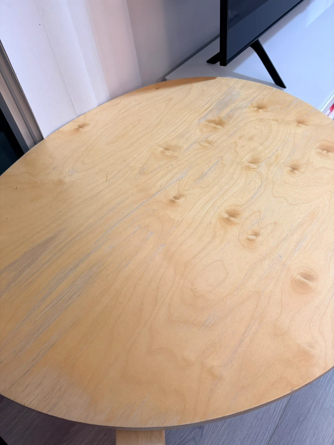 Round Wood Side Table - photo 3