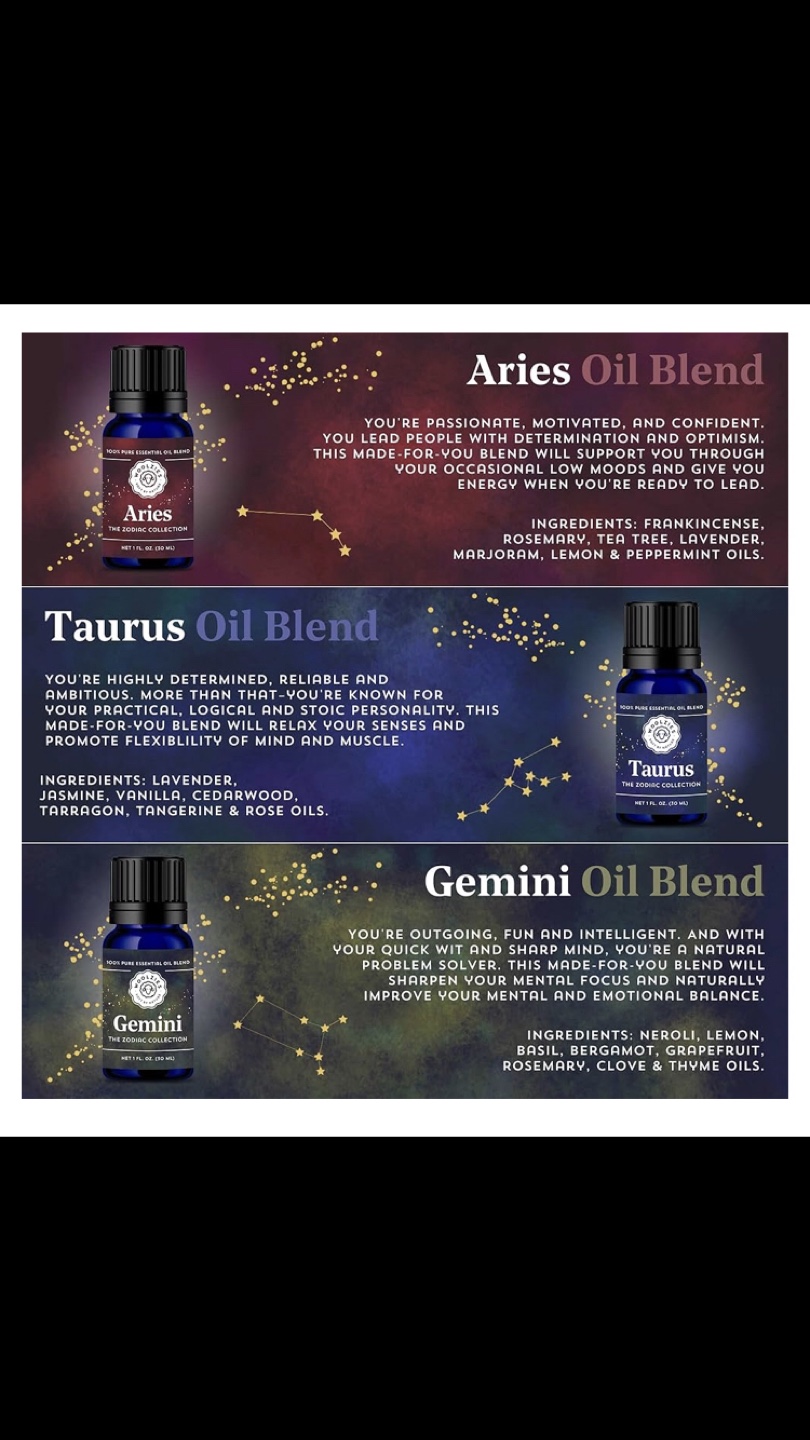 ✨NEW Essential Oils - 12 Bottles- Zodiac Collection - photo 2