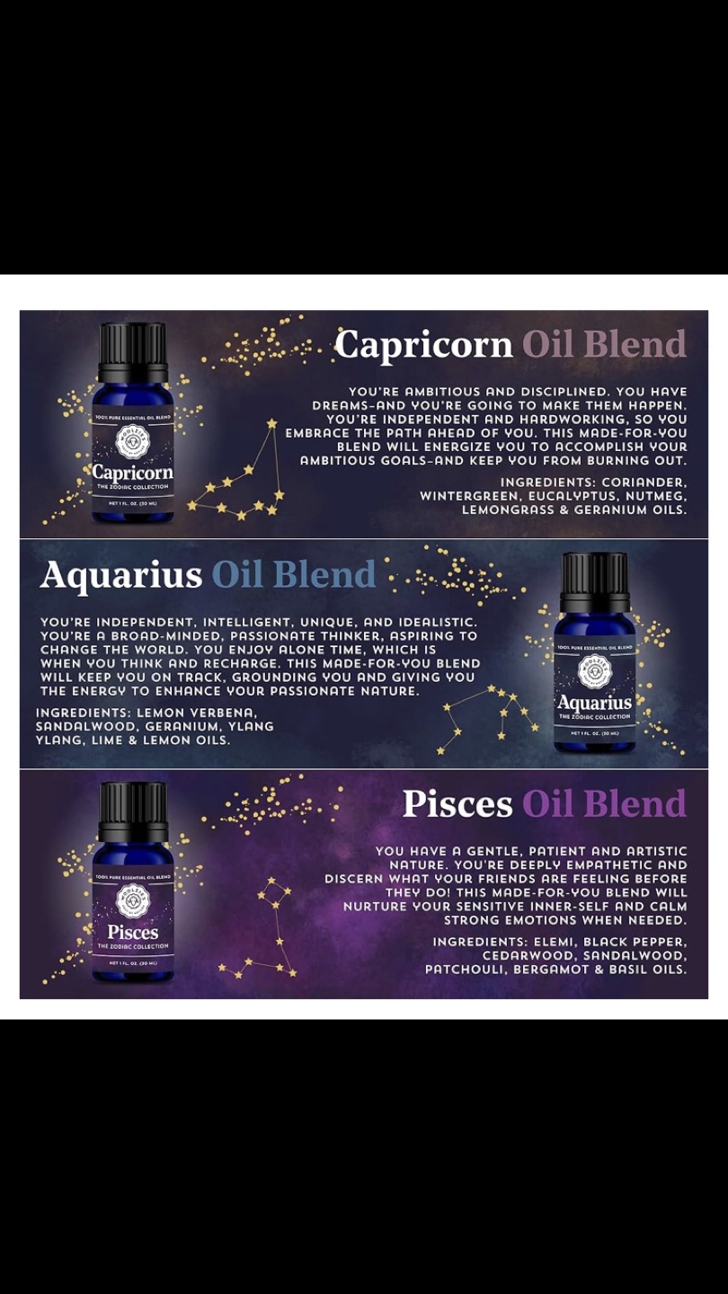 ✨NEW Essential Oils - 12 Bottles- Zodiac Collection - photo 5