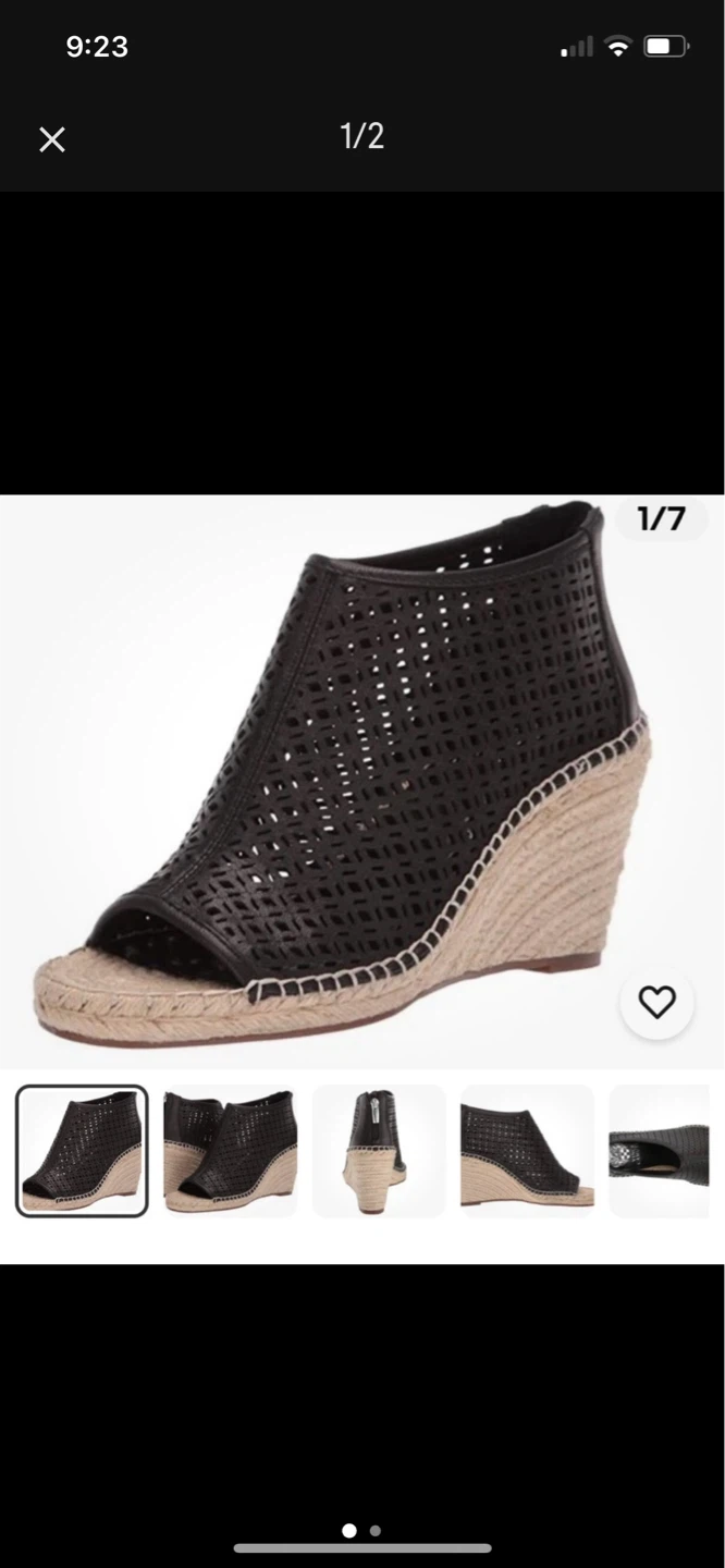9M Vince Camuto Black Leather