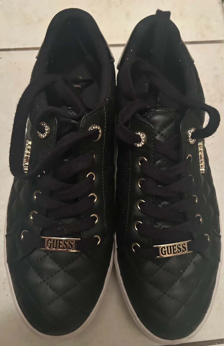 Guess Black Quilted Sneakers
