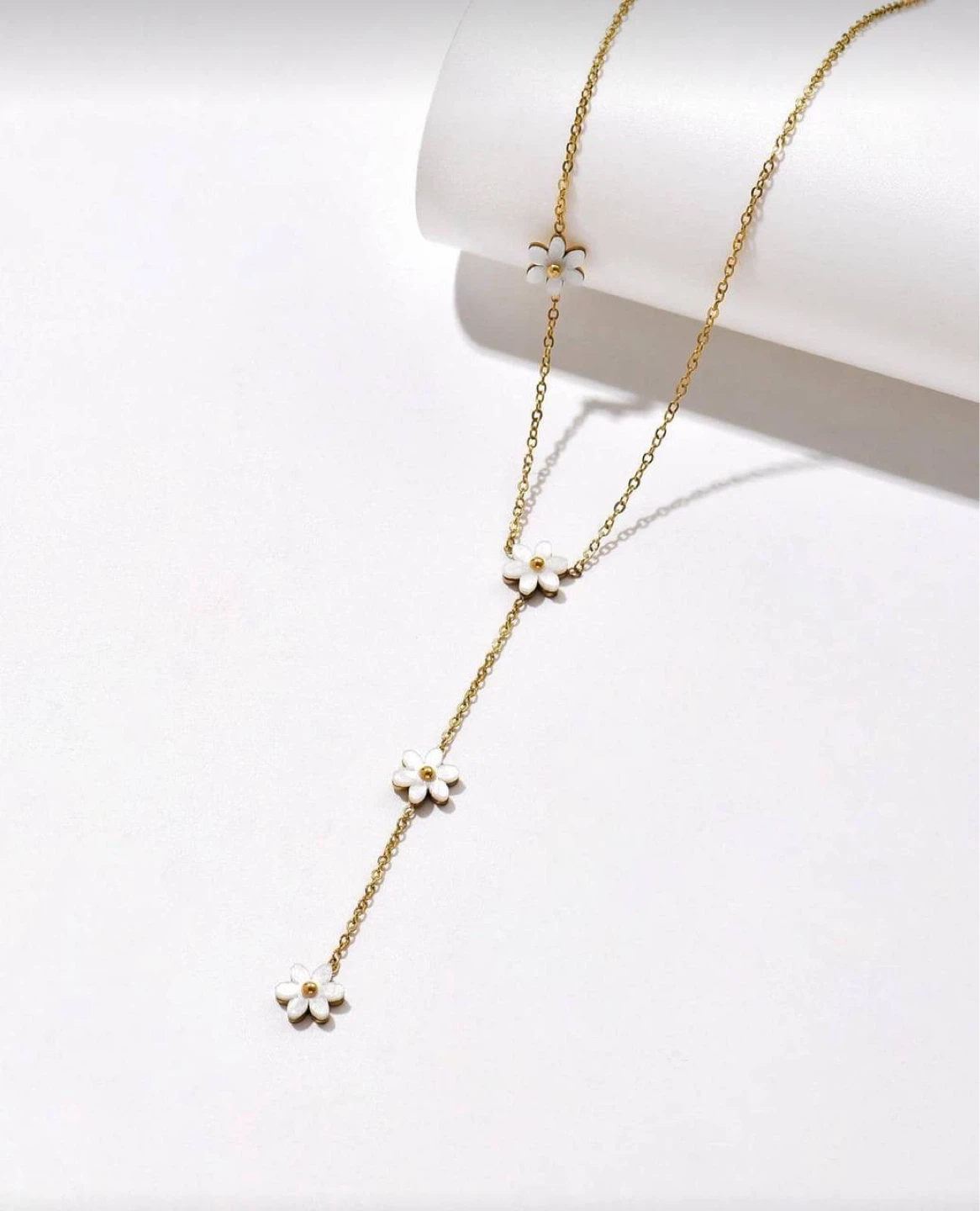 Daisy Flower Y-Shape Necklace - photo 3