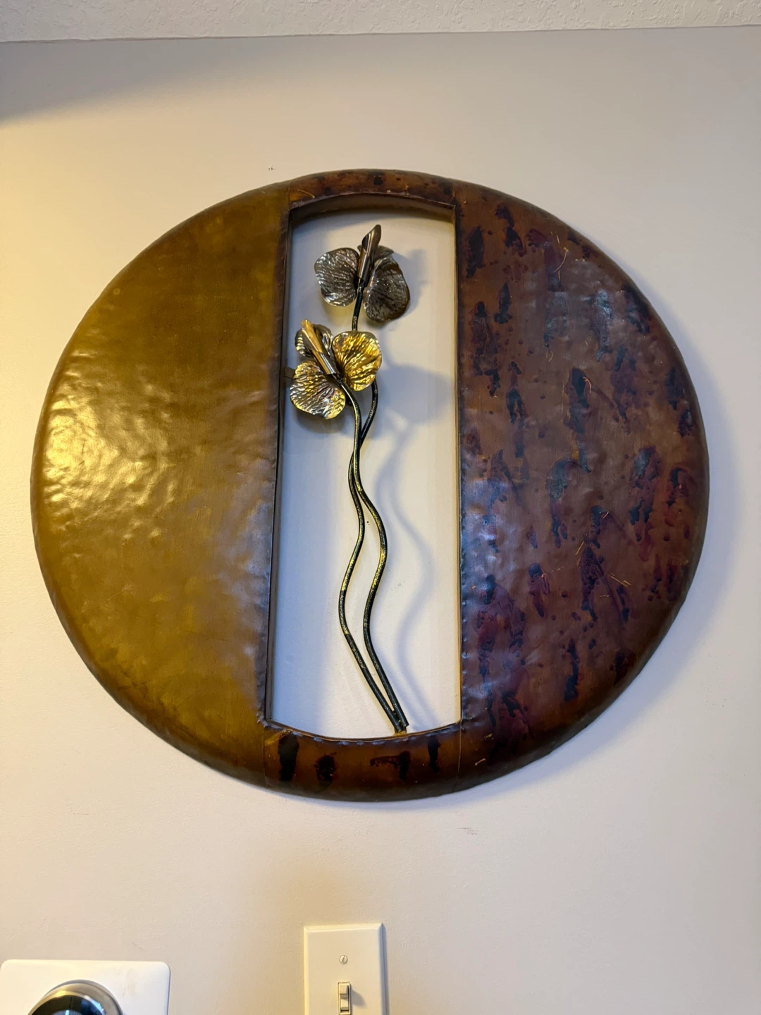 Metal Wall Art with Flowers