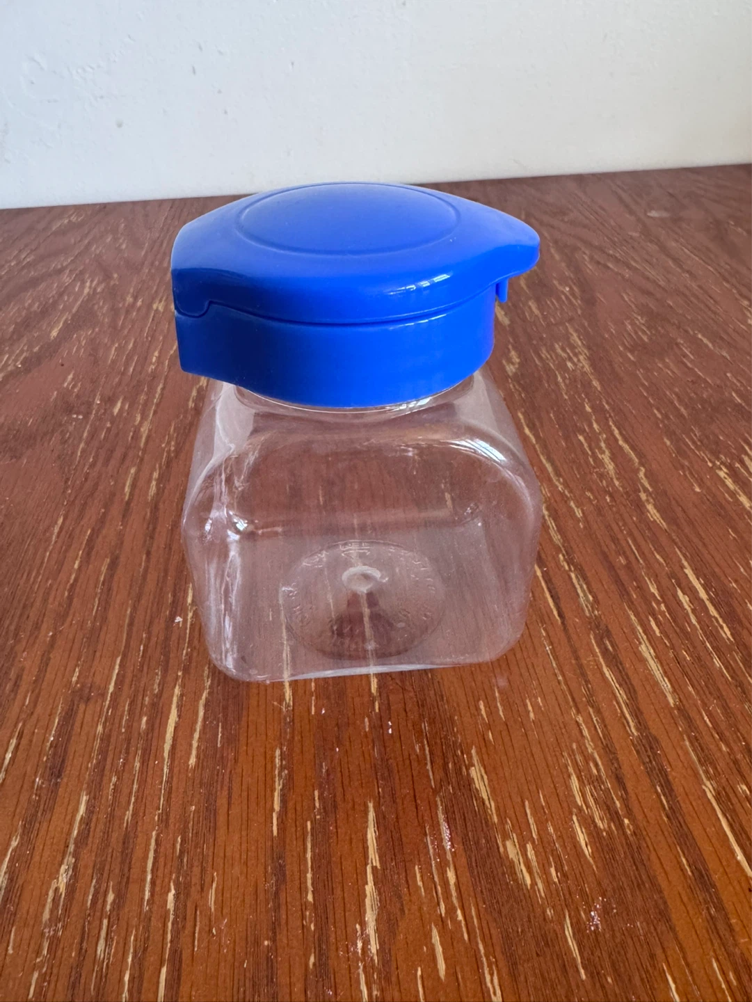 Plastic Spice Jar with Blue Flip-Top Lid