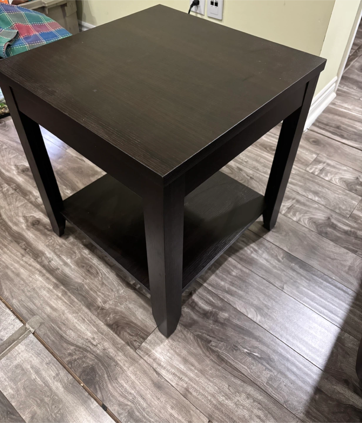2 Dark Brown End Table with Shelf - photo 2