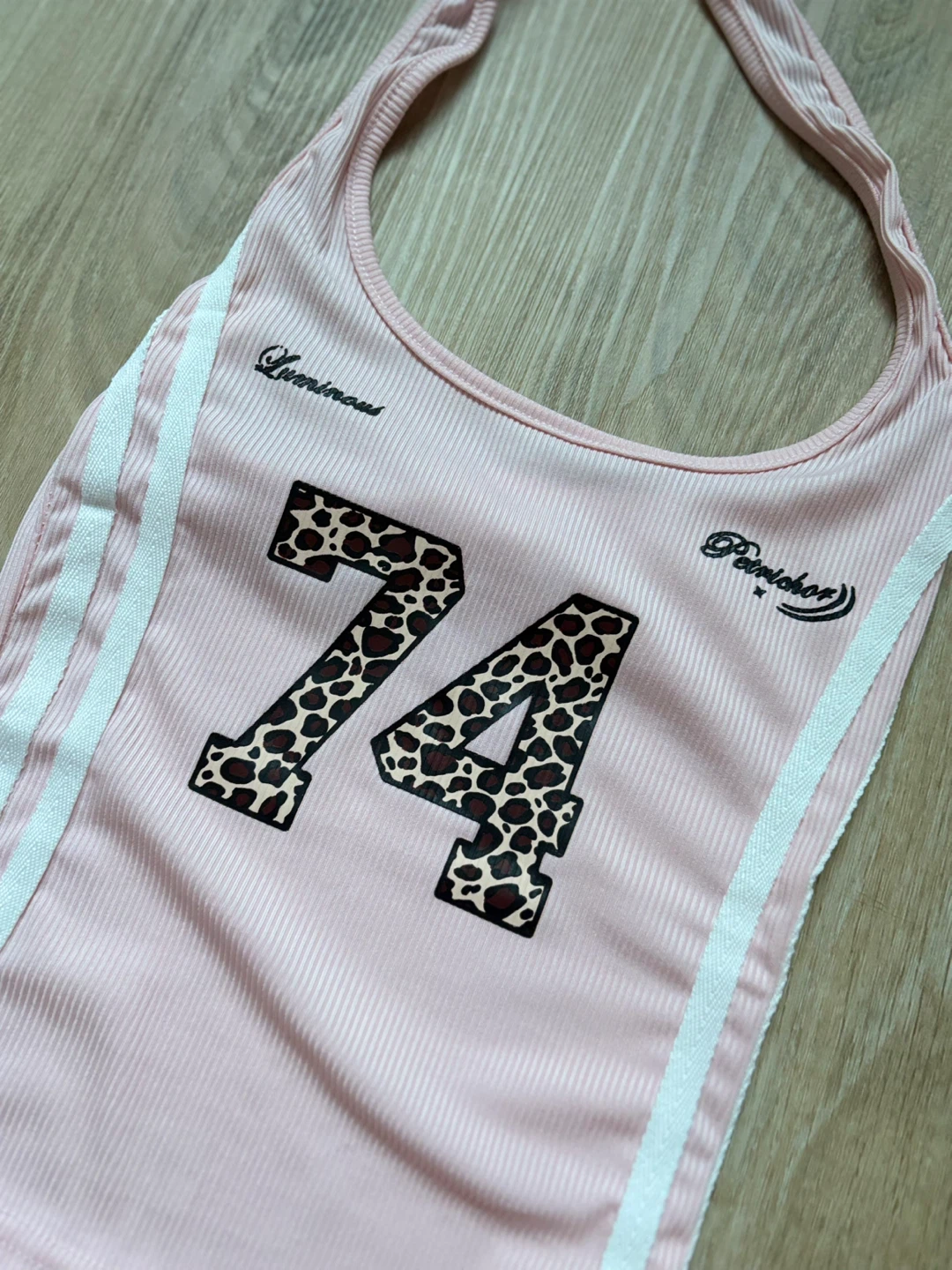 BRAND NEW Kids L/XXS - Y2K Pink Tank Top with '74' Graphic - photo 2