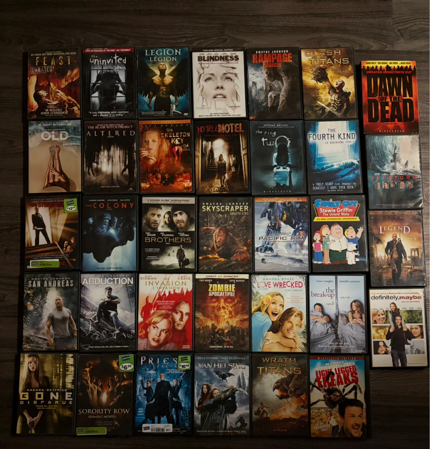 34 Assorted DVD Movies Lot (Horror, Action, Comedy)