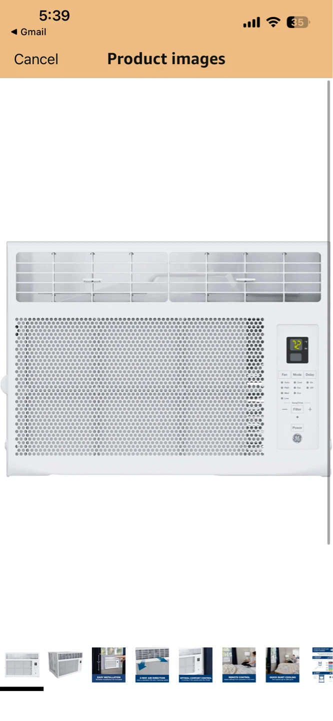 GE Window AC 6000 BTU with Remote - photo 5