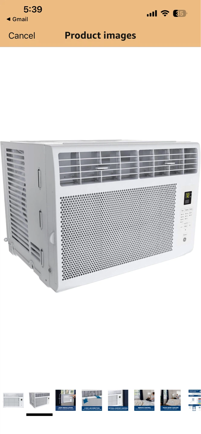 GE Window AC 6000 BTU with Remote - photo 4