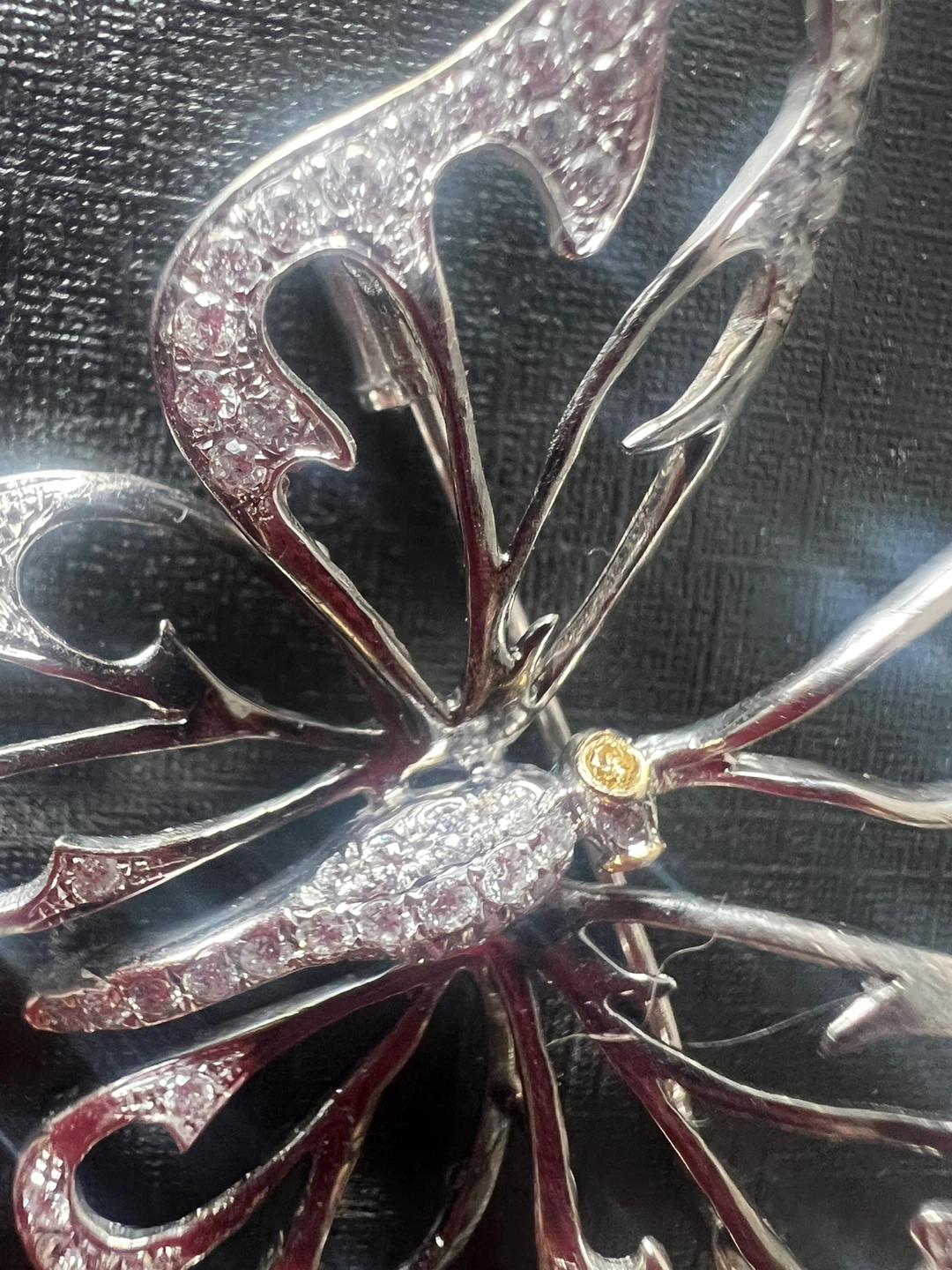 14 k diamond Butterfly Brooch - photo 4