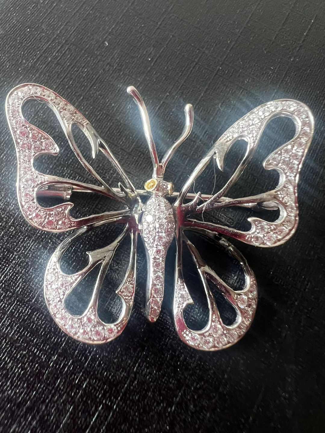 14 k diamond Butterfly Brooch