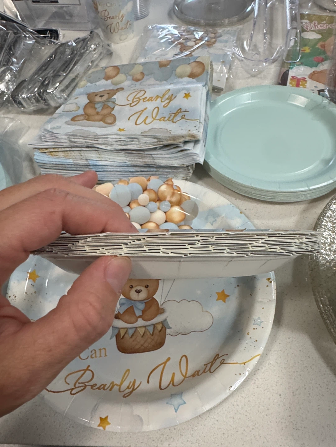 Baby Shower "Bearly Waits" Plates and Napkins Set - photo 2
