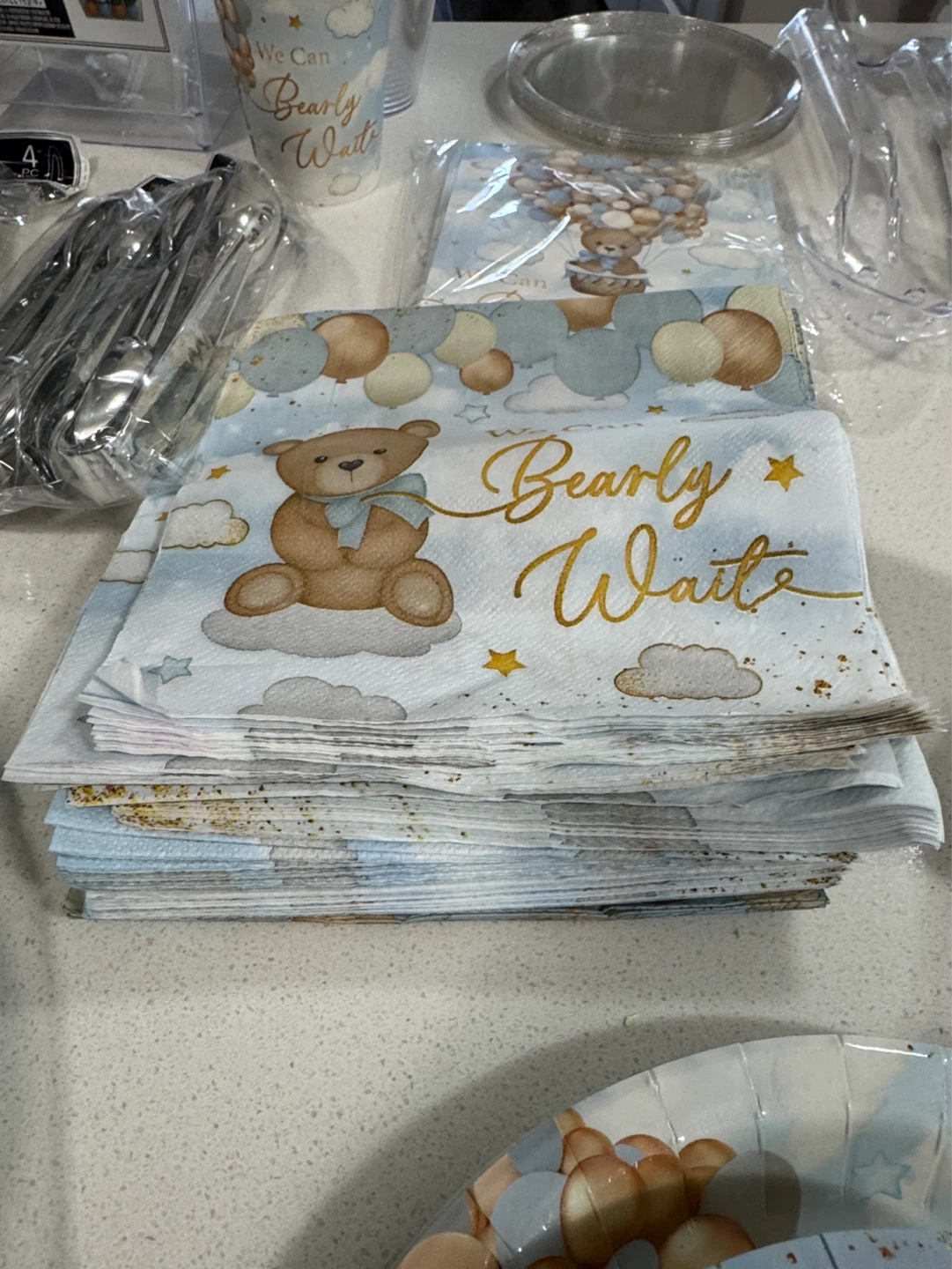 Baby Shower "Bearly Waits" Plates and Napkins Set - photo 3
