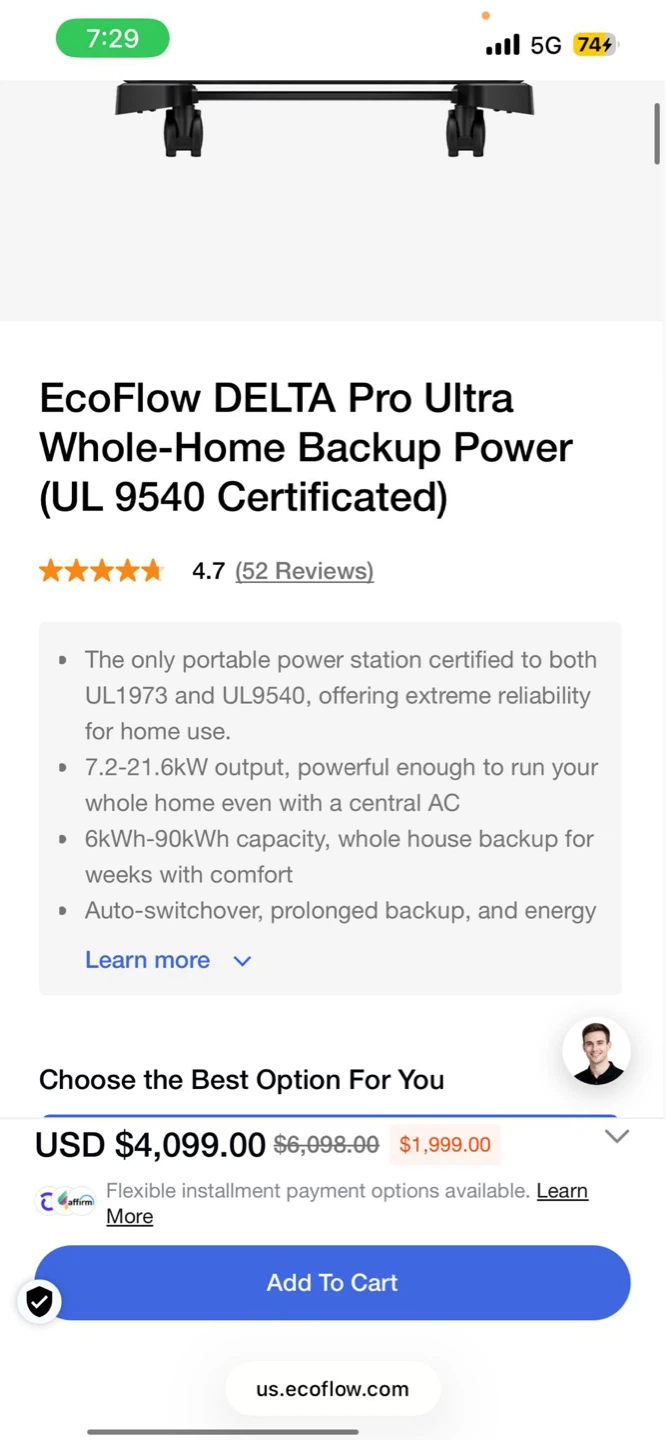 EcoFlow DELTA Pro Ultra Whole-Home Backup Power Station - photo 3