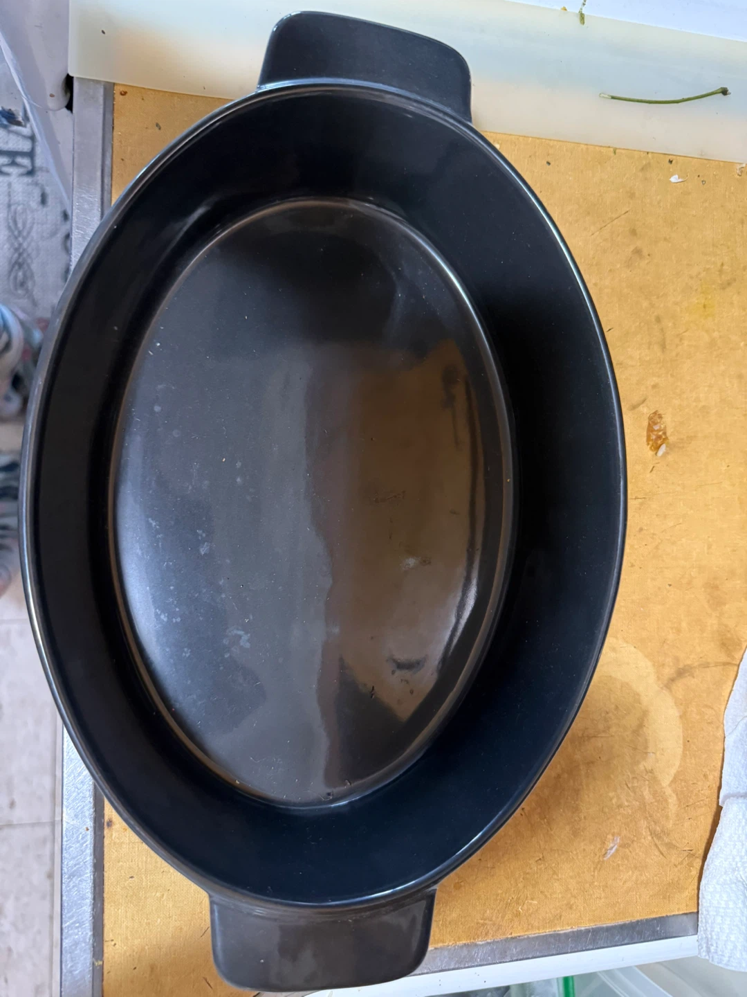 Black Oval Baking Dish