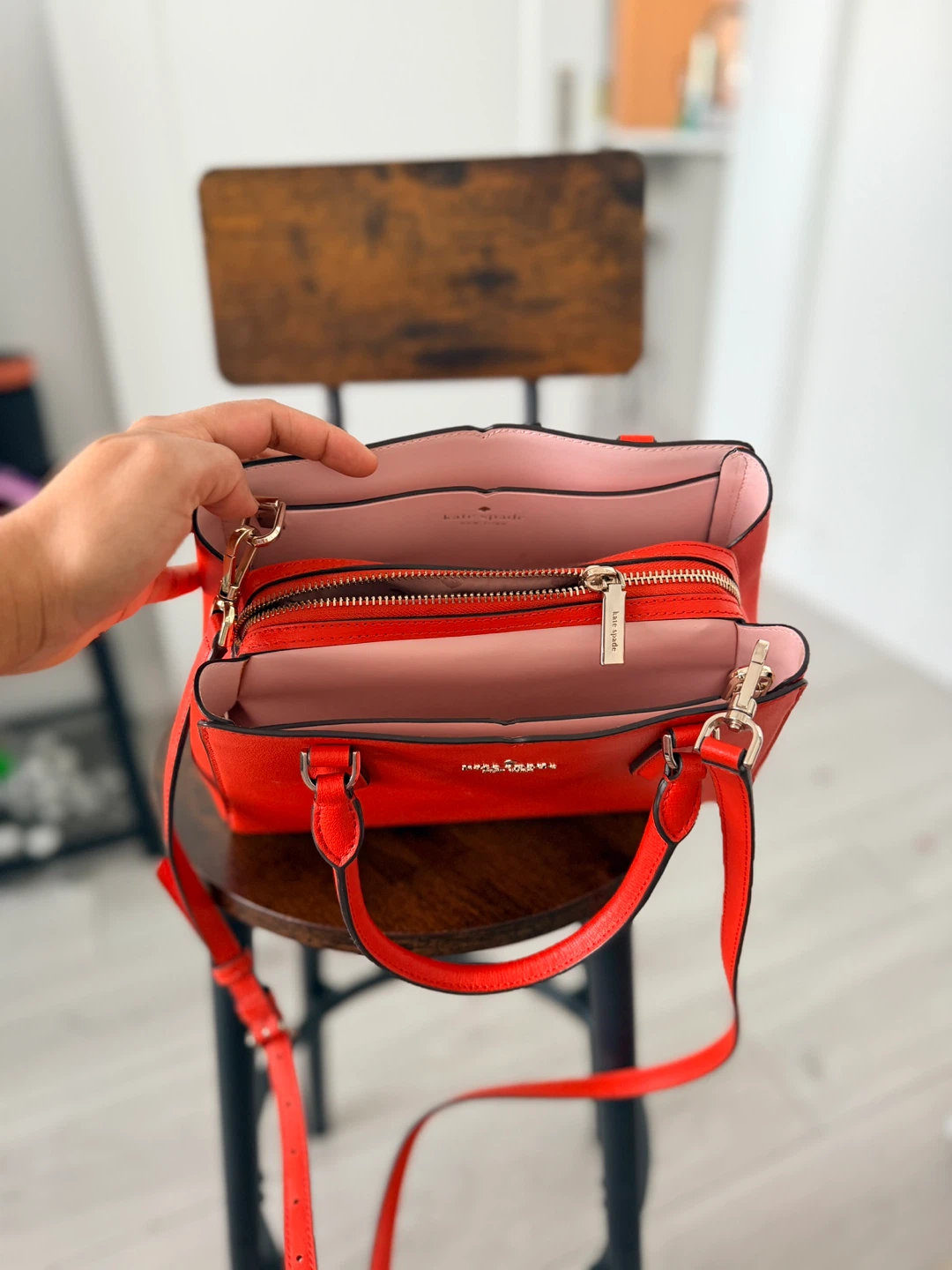 Kate Spade orange Leather Satchel Purse - photo 4