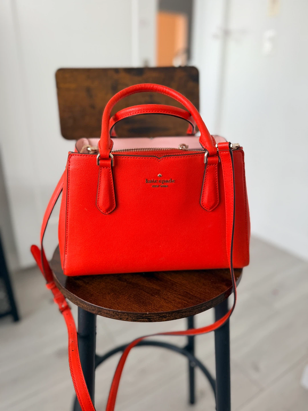 Kate Spade orange Leather Satchel Purse