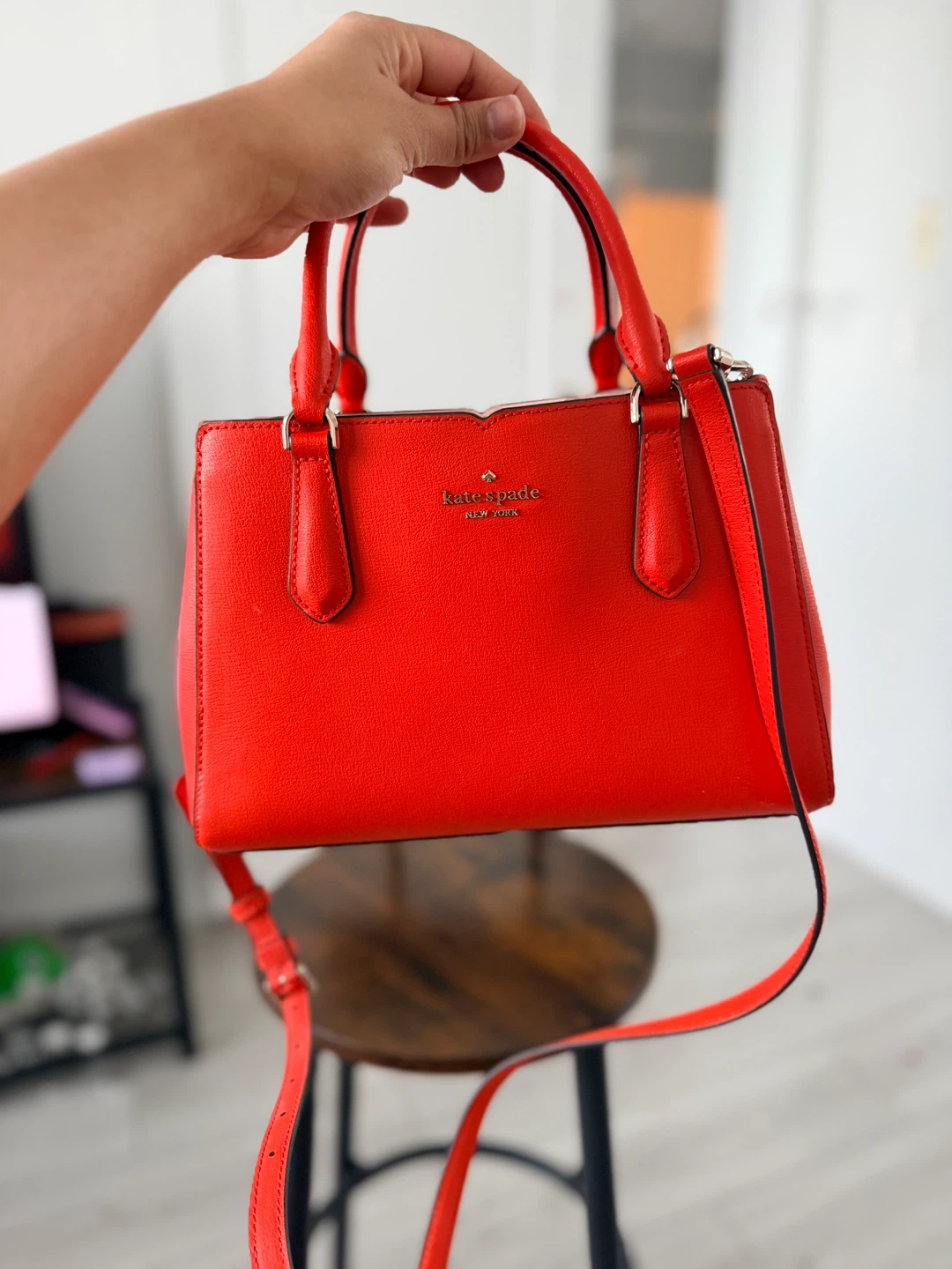 Kate Spade orange Leather Satchel Purse - photo 2