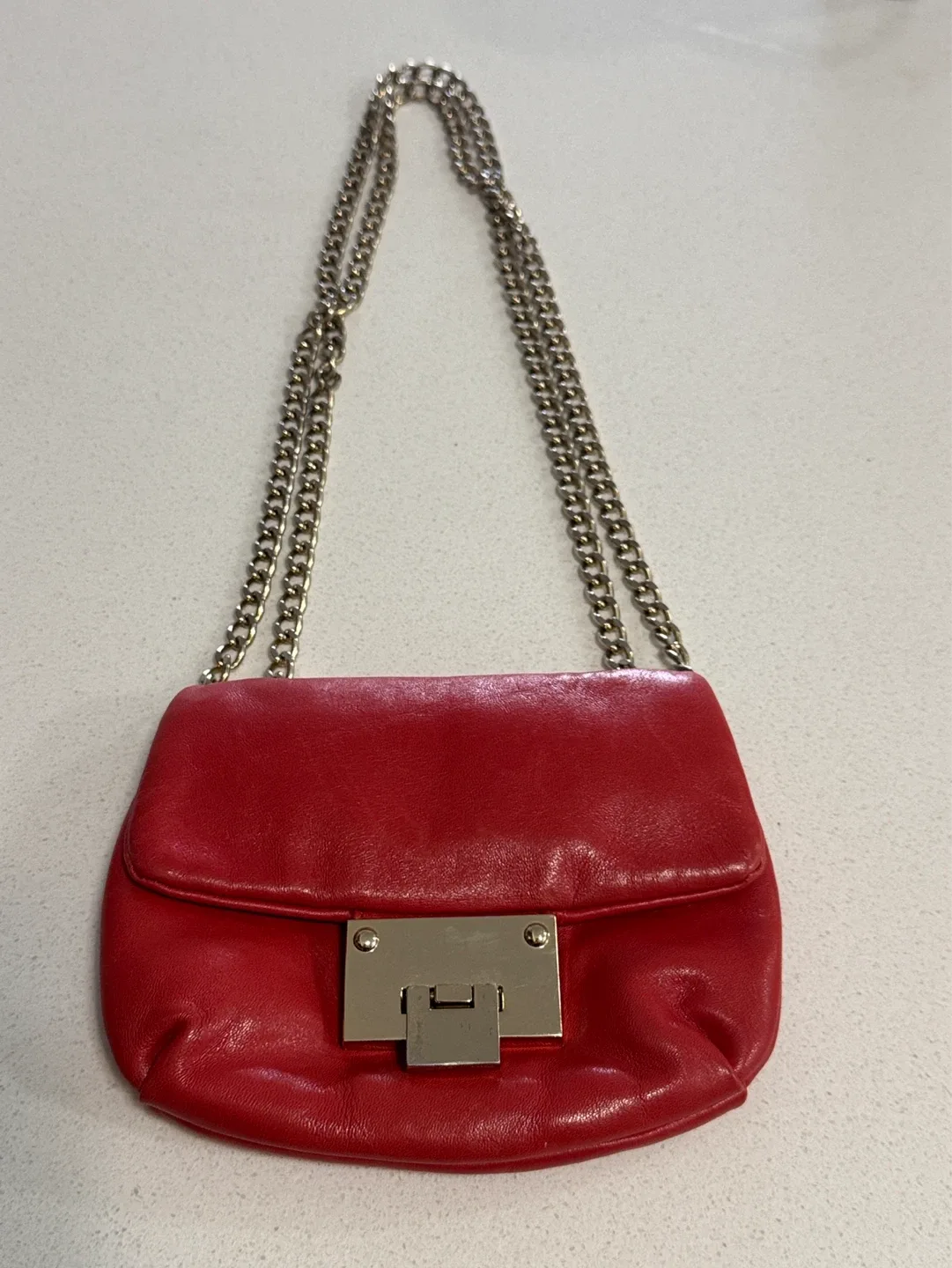 Brown’s couture red leather small crossbody