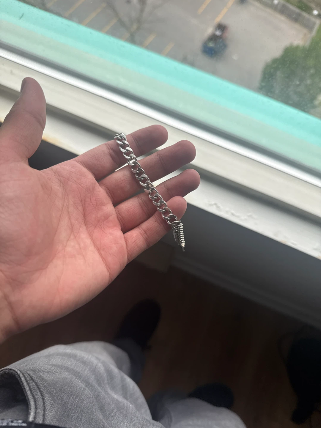 Men's Silver Chain Bracelet