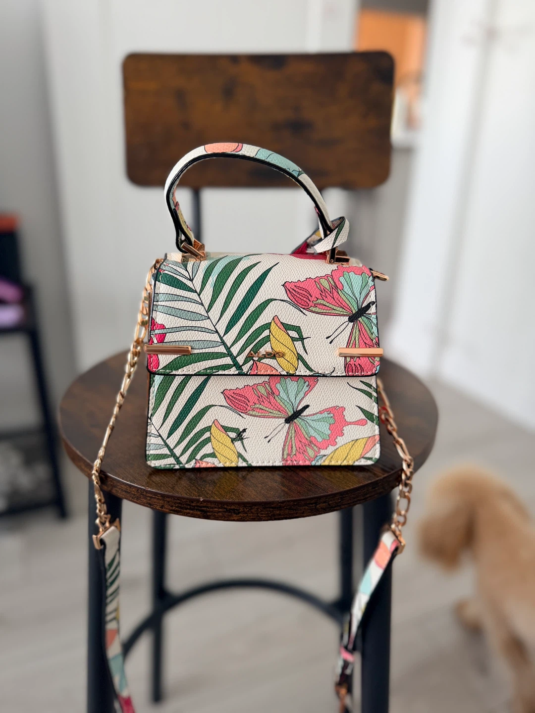 Women's floral and butterfly print mini handbag - photo 3