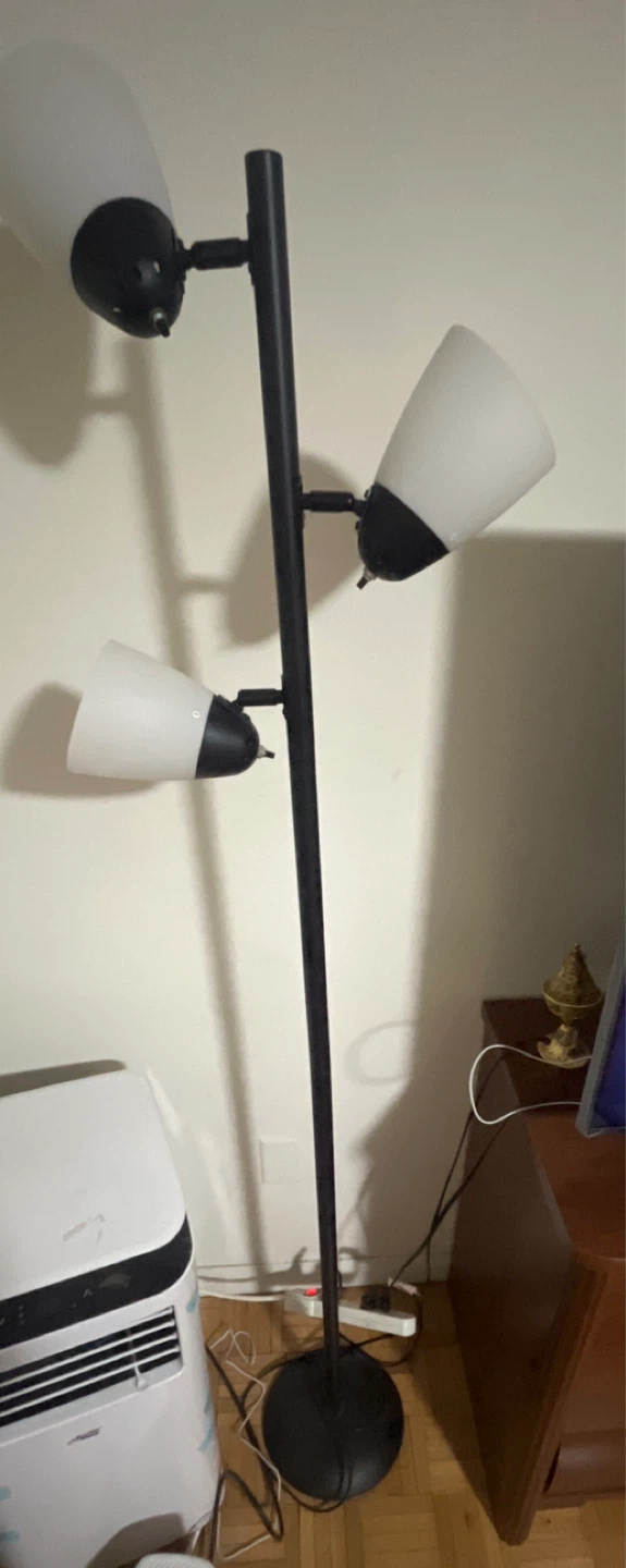 Black 3-Head Floor Lamp