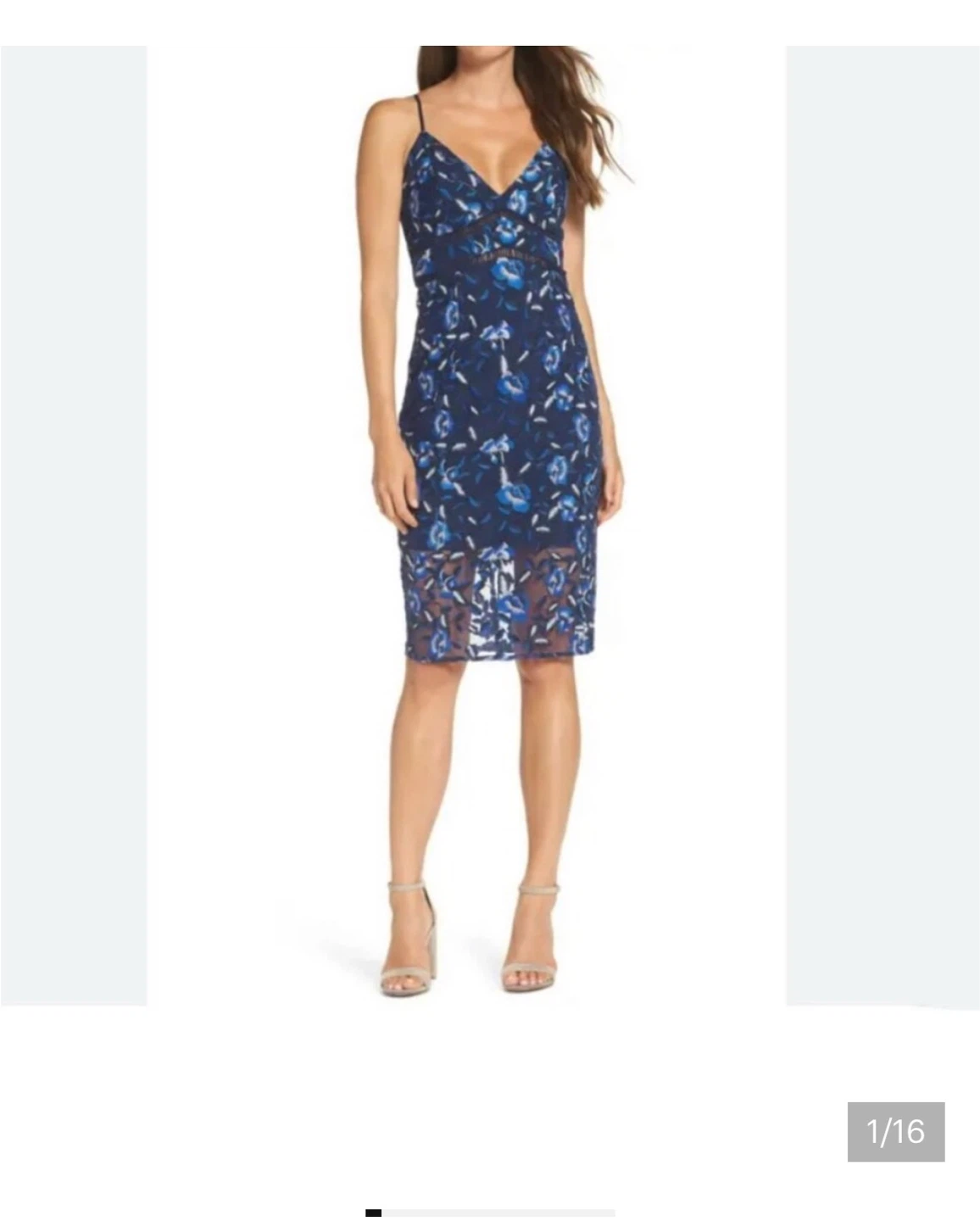 Bardot “sapphire” Blue Floral Dress - size 6/small