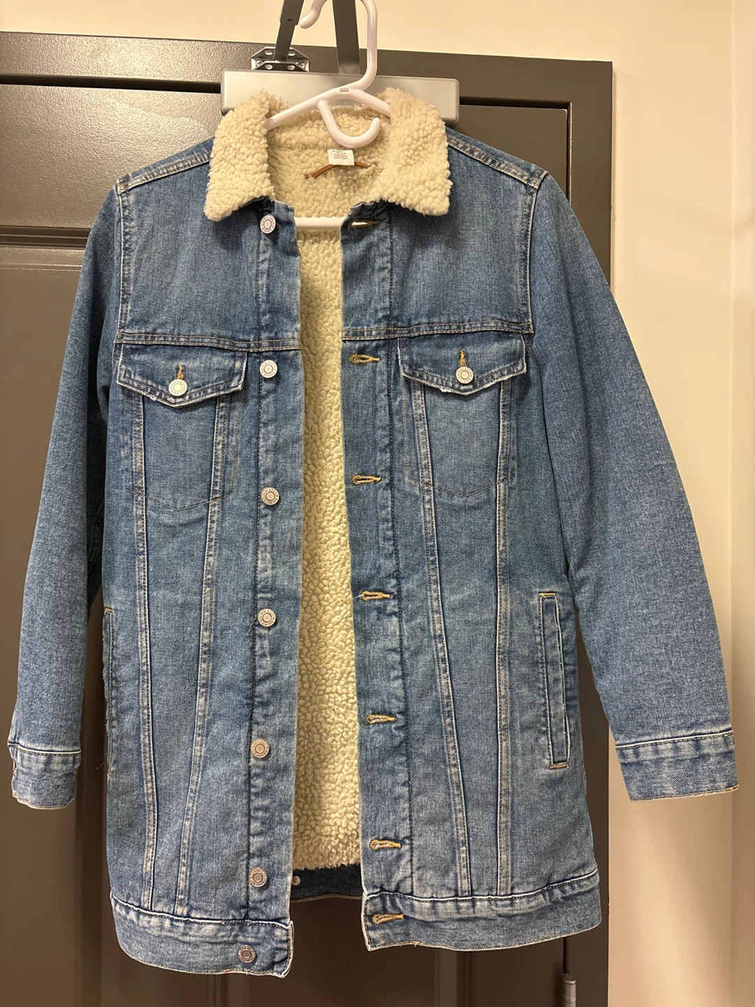 H&M Denim Sherpa Lined Jacket