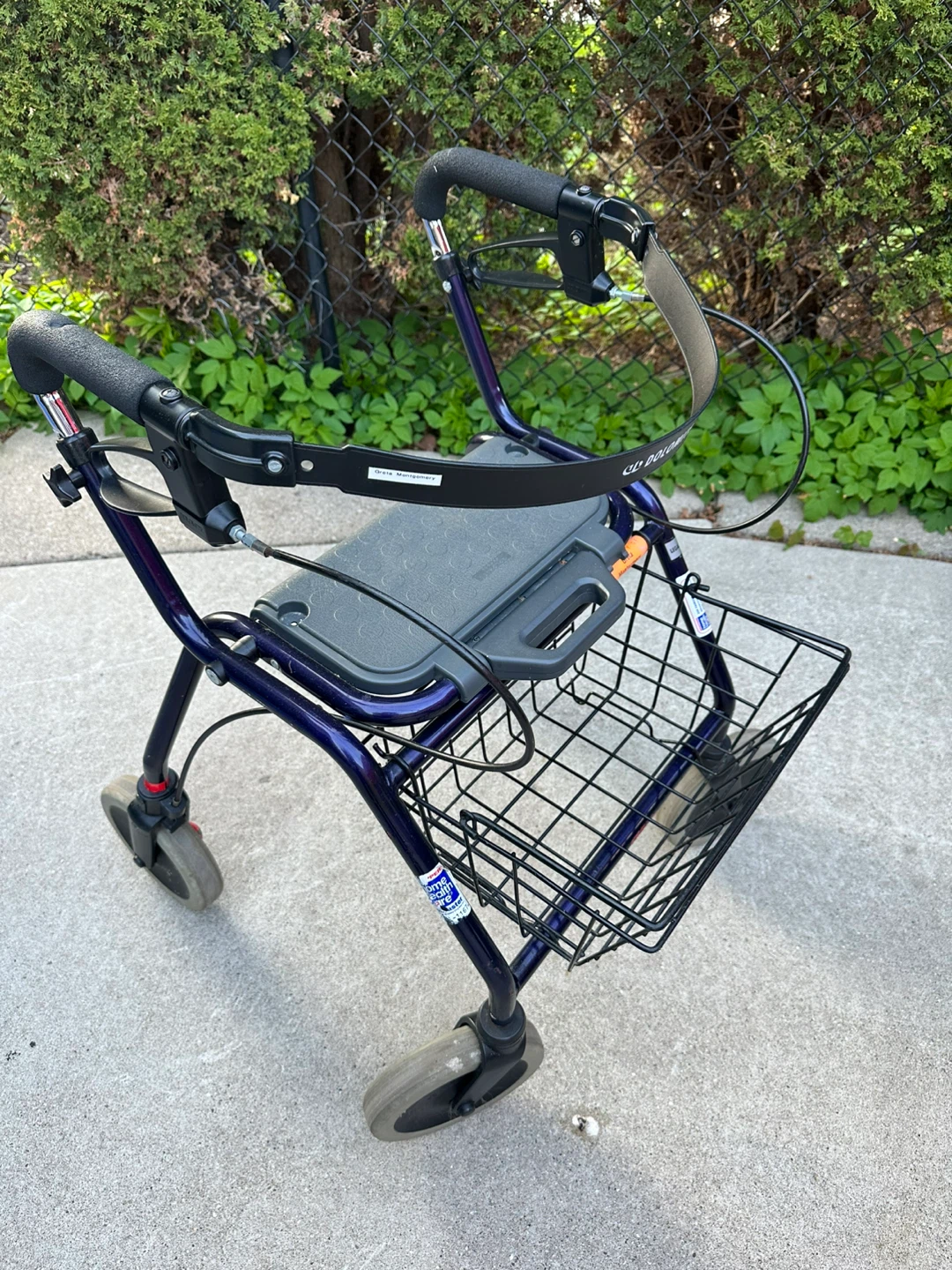 Purple Rollator Walker with Basket - photo 2