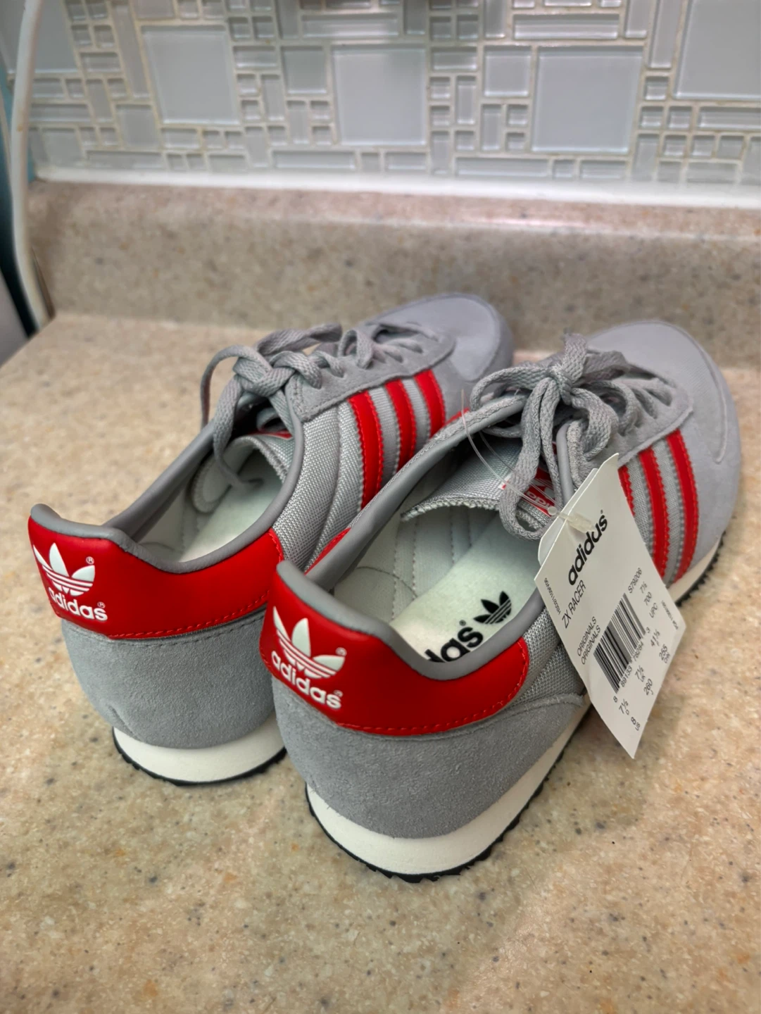 Adidas ZX Racer Shoes - Grey/Red - Size 8 - photo 2