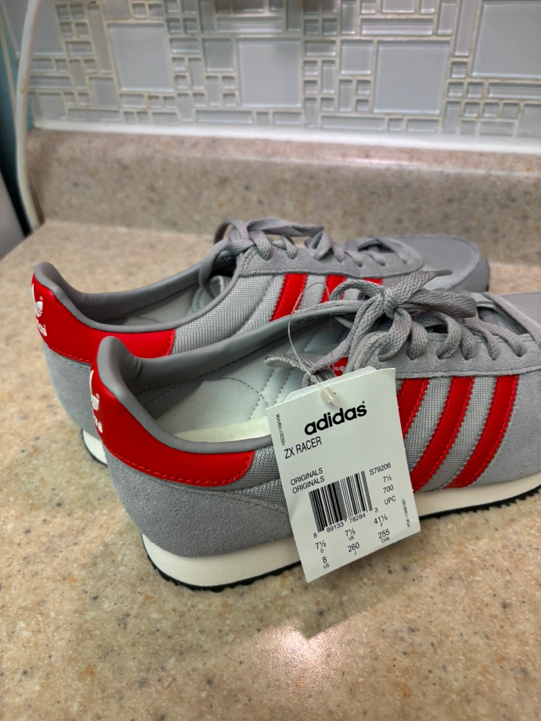 Adidas ZX Racer Shoes - Grey/Red - Size 8 - photo 3