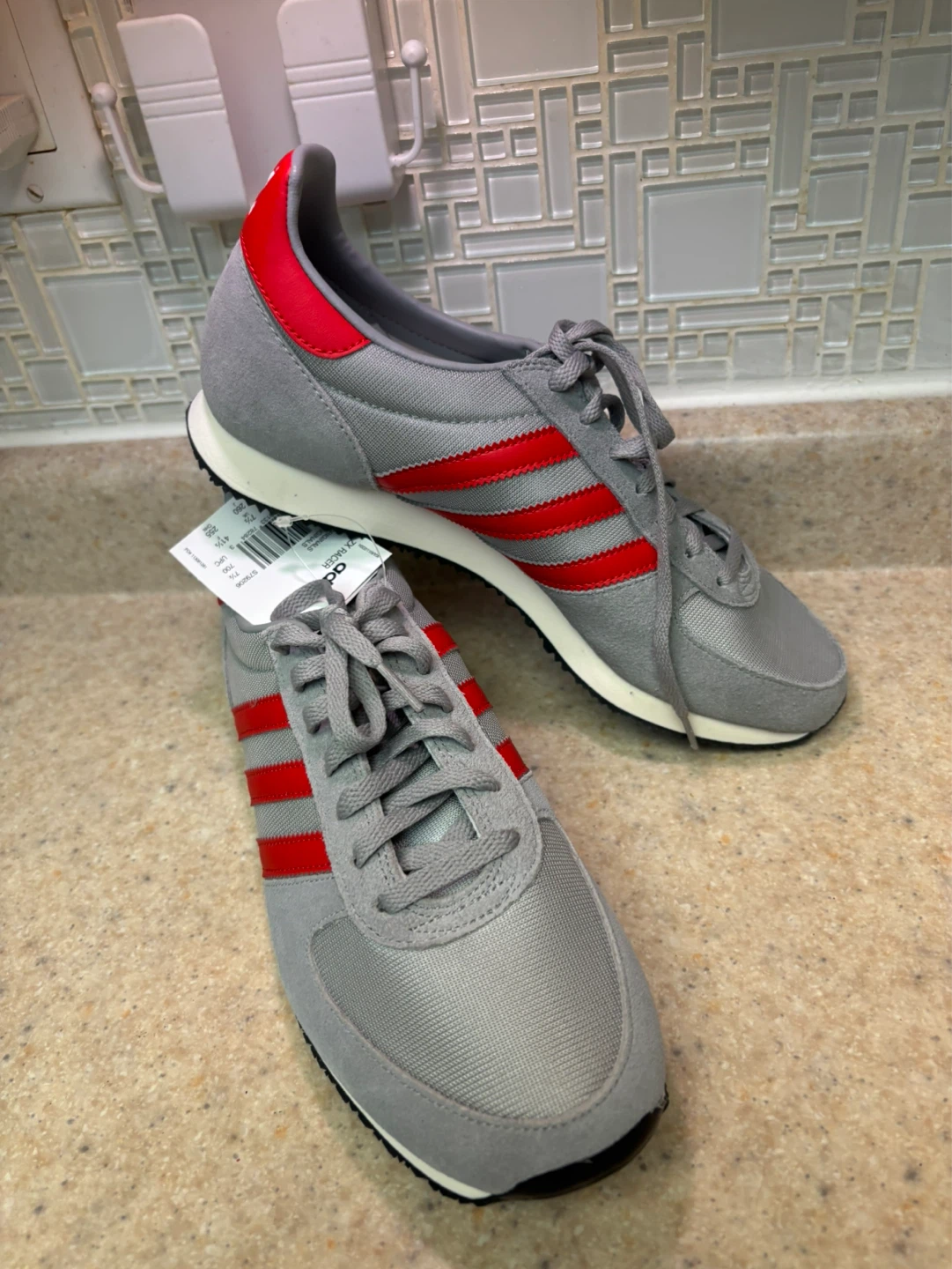 Adidas ZX Racer Shoes - Grey/Red - Size 8