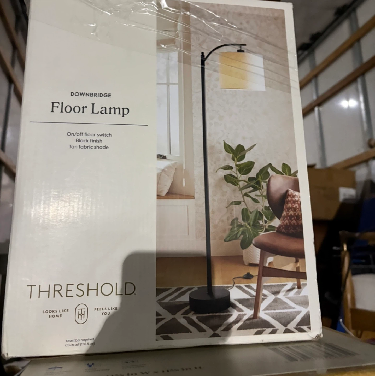 Threshold Downbridge Floor Lamp with Black/Tan Shade - photo 3