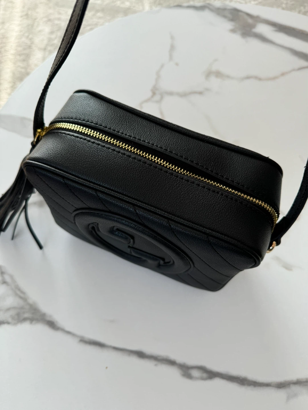 Black Leather Gu Soho Camera Bag - photo 2