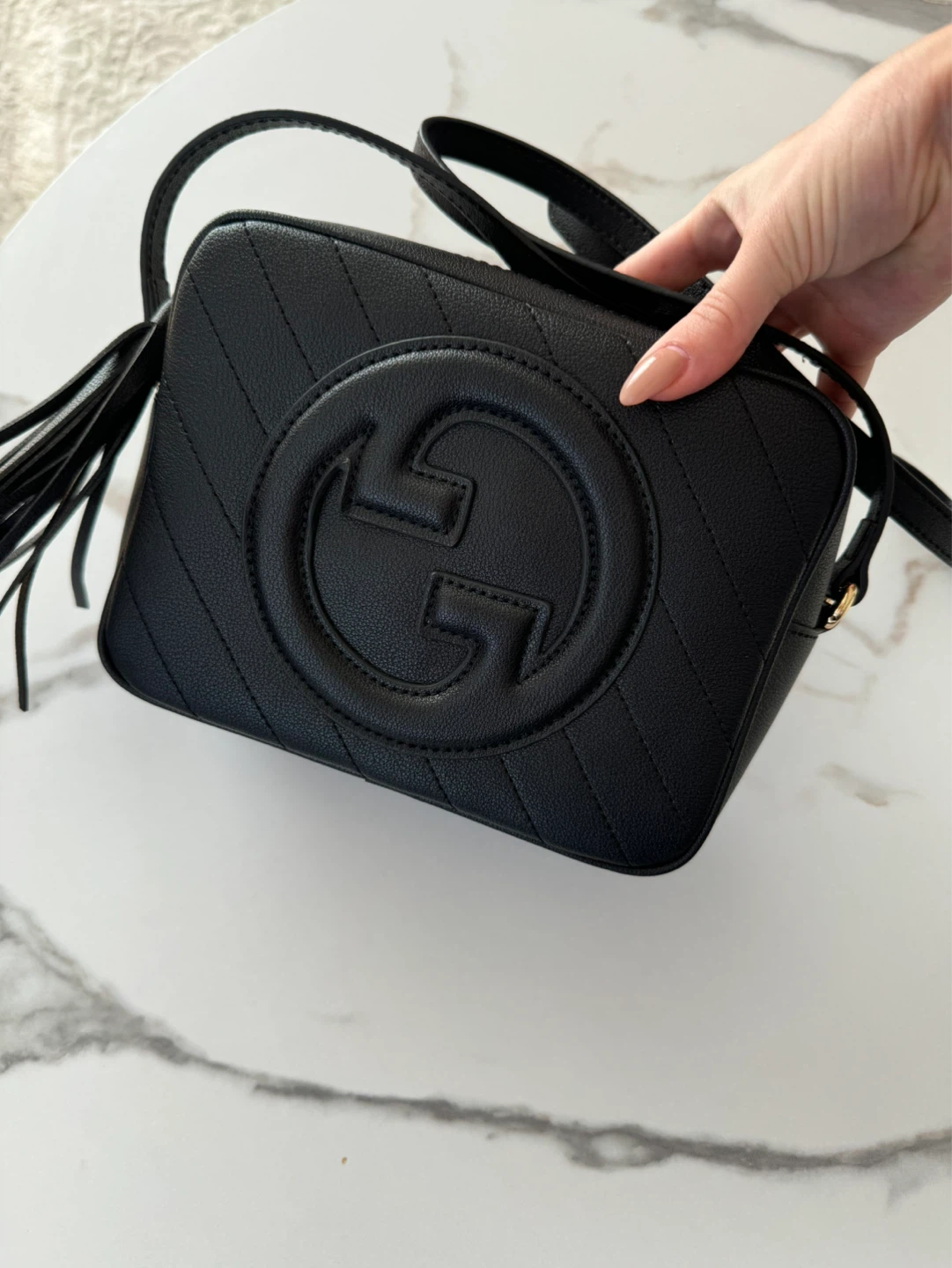 Black Leather Gu Soho Camera Bag