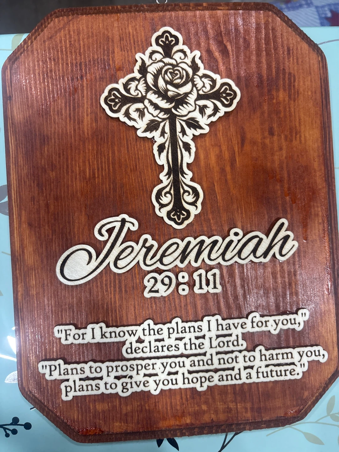 Wooden Wall Plaque - Jeremiah 29:11 Bible Verse