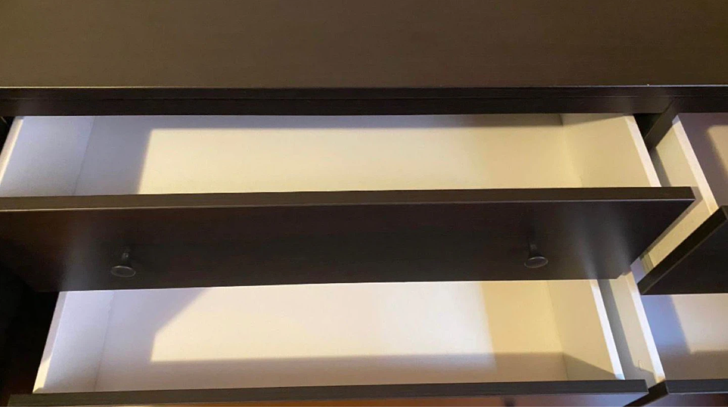 Dark Brown Black 6-Drawer Dresser - photo 4