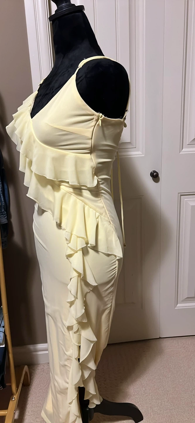 Billy J Women's Yellow Ruffle Dress - photo 4