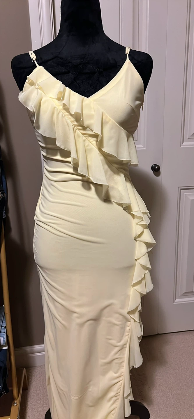 Billy J Women's Yellow Ruffle Dress - photo 3