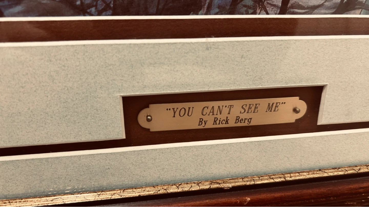 Rick Berg “You Can’t See Me” Framed Wildlife Forest Print - photo 2