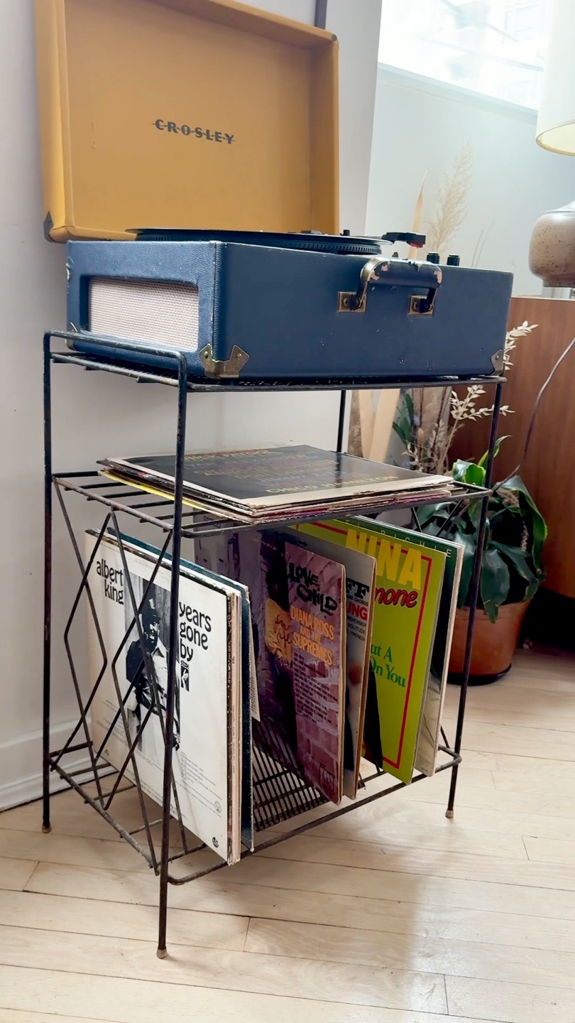 Vintage Atomic-Era Wire Record Stand - photo 5