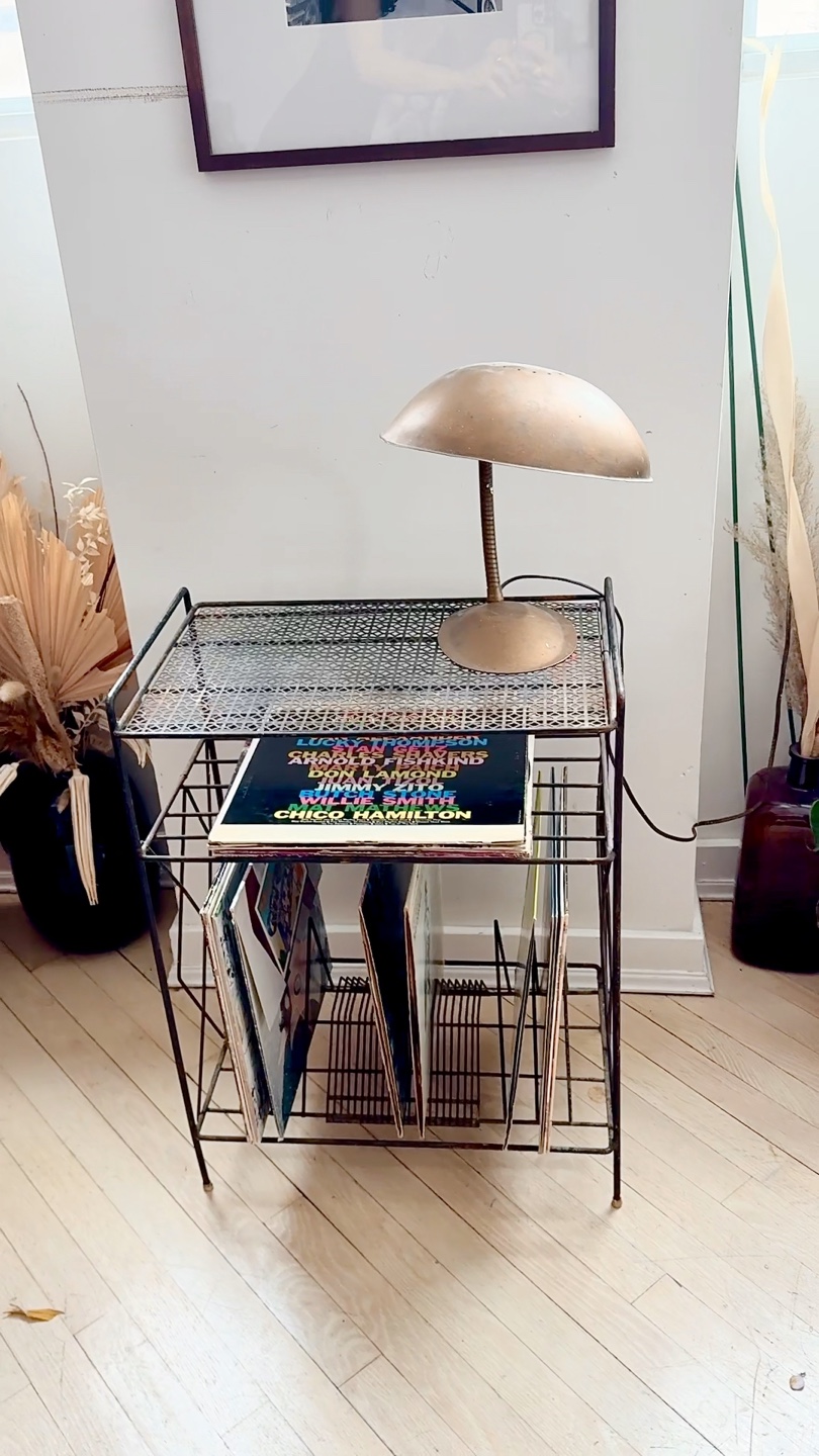 Vintage Atomic-Era Wire Record Stand - photo 4