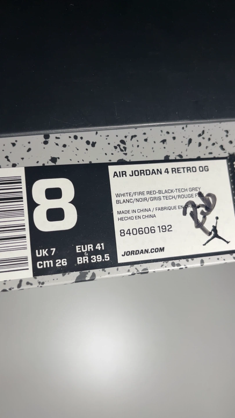 Air Jordan 4 Retro OG White Cement 2016 - photo 3