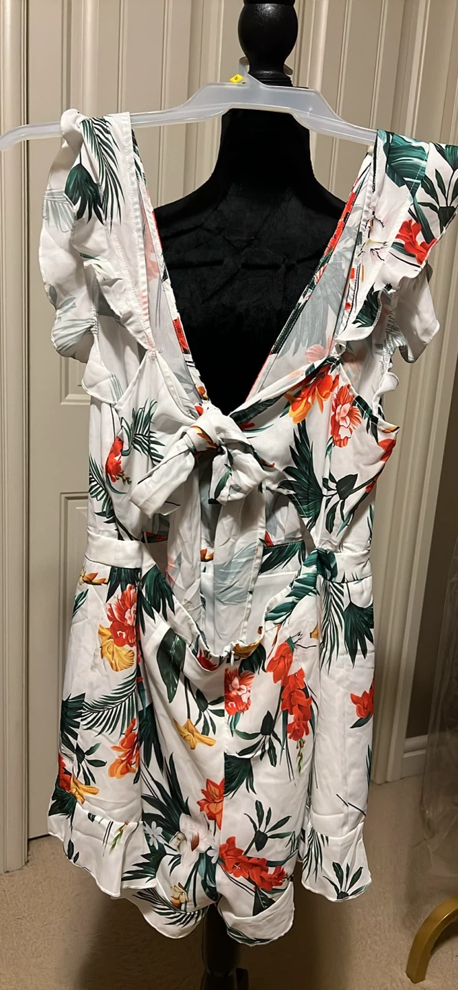 PRETTYLITTLETHING White tropical romper - photo 2
