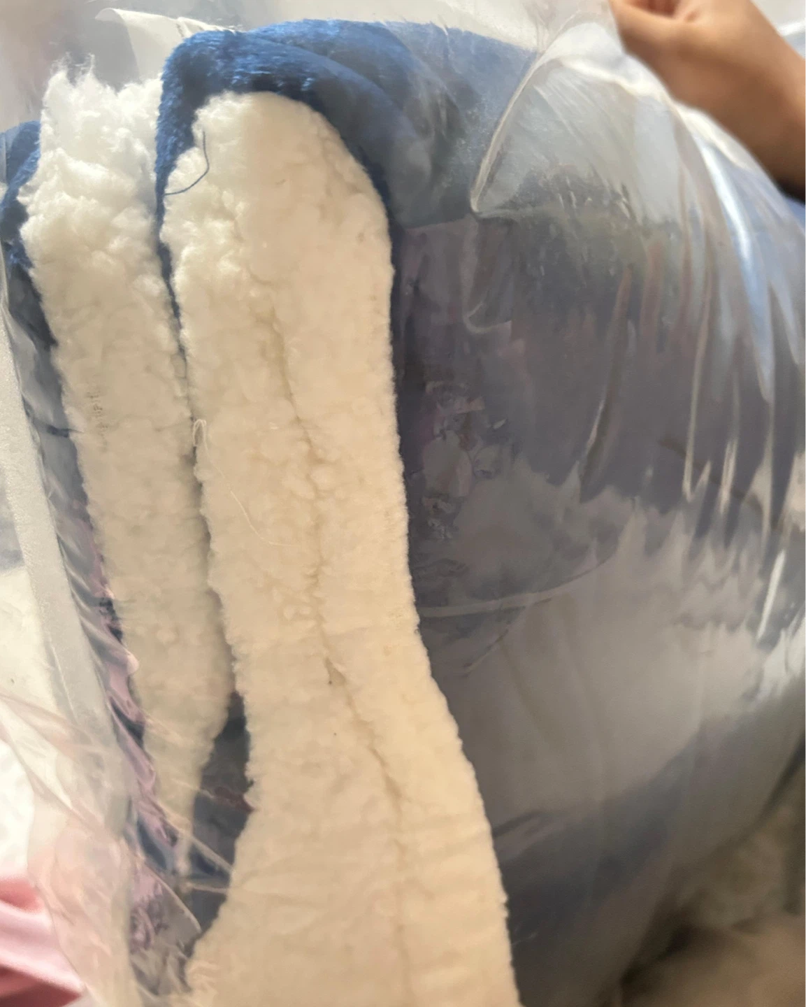 Blue Sherpa Blanket Comforter